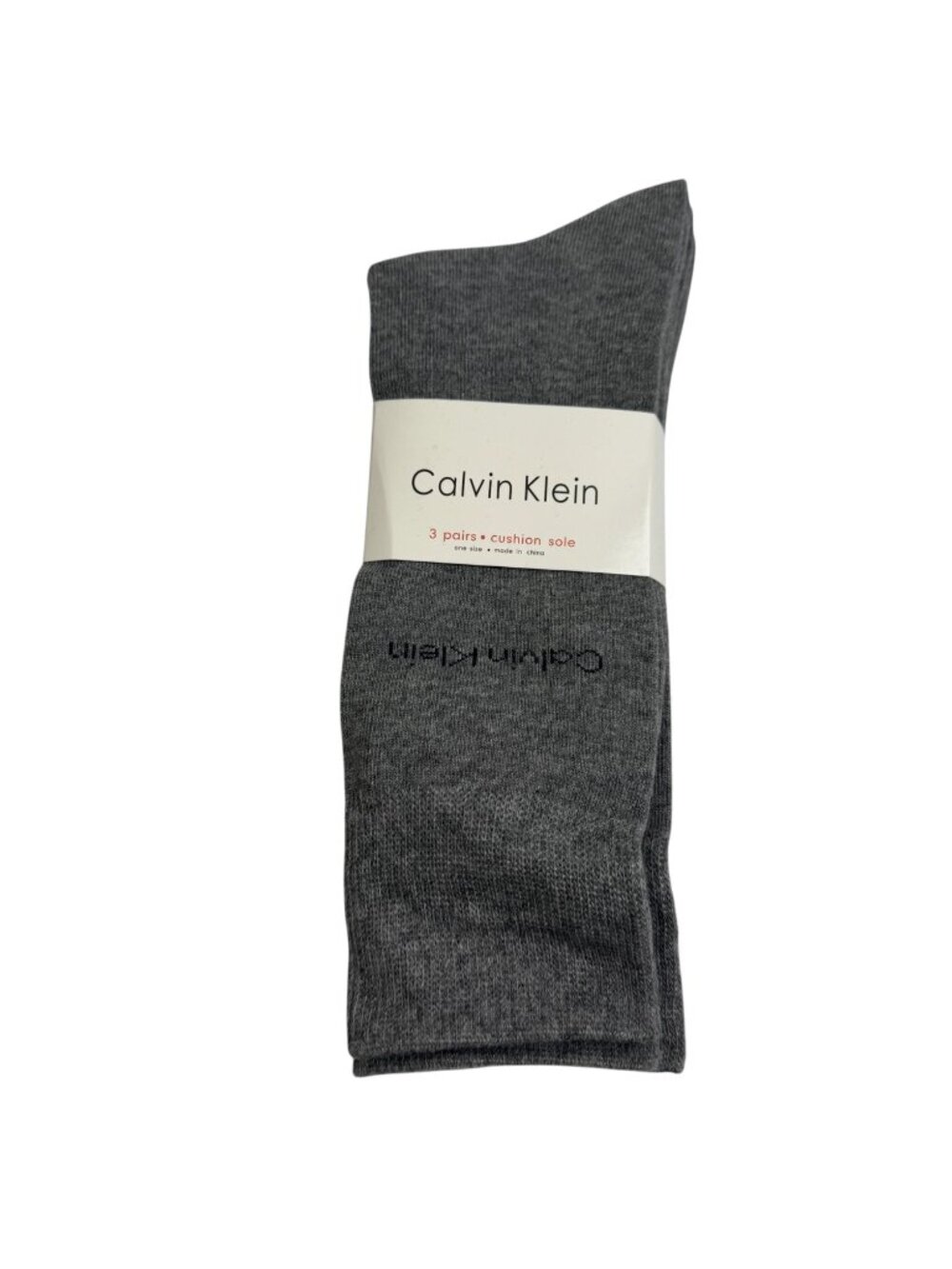 Calvin Klein NEW Dress Socks 3 Pairs Solid Grey Combed Cotton Career Business